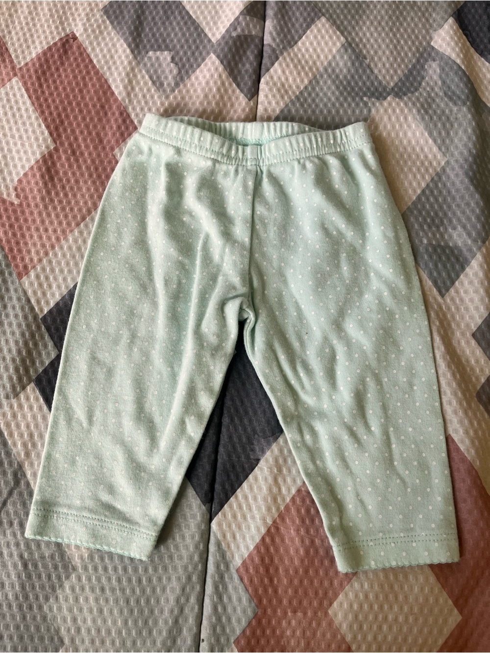 Carter's Mint Green Dot Stretch Leggings